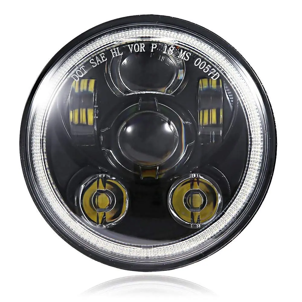 5,7" 5 3/4 светодиодный мотоциклетные фары фара двигателя черный для Sportster 1200 XL1200L пользовательские XL1200C 883 XL883 883L XL883R 48 - Цвет: Black