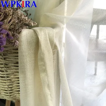 

Shiny Gold Wire Voile Curtain for Living Room Bedroom Window Screen Sheer Tulle Curtain Kitchen Balcony Drape Panel WP395D3