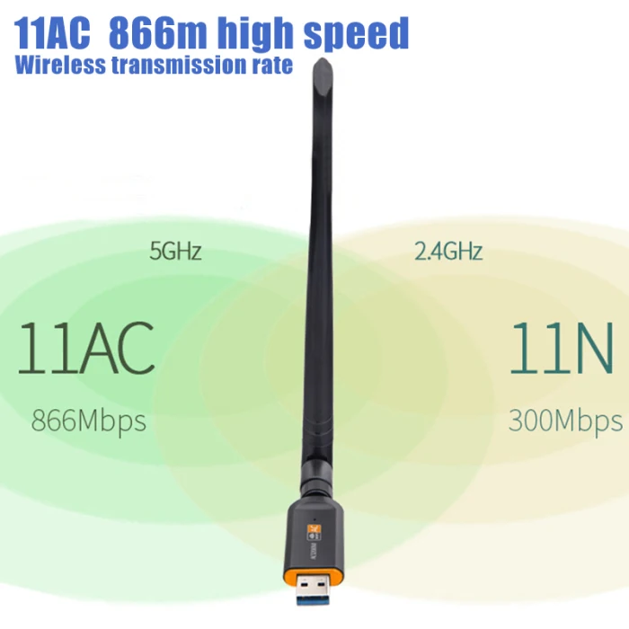USB 3,0 1200 Мбит/с Wifi адаптер двухдиапазонный 5 ГГц 2,4 ГГц 802.11AC антенна Wifi ключ сетевая карта VDX99
