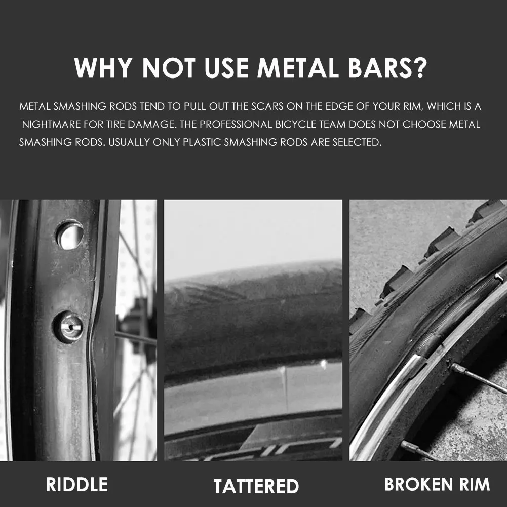Accessories Black 2 Pcs Game Park Bicycle Tool Tire Stick Travel Outdoor Tire Tool Motion Field Riding