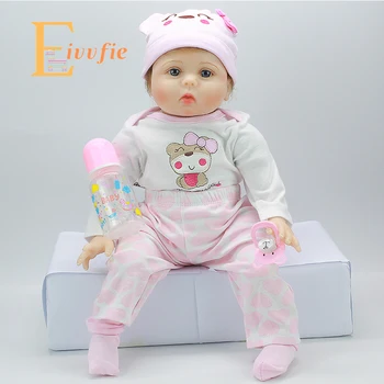 

20 " reborn baby soft silicone doll fashion children gift dolls toys brinquedos bonecas menina