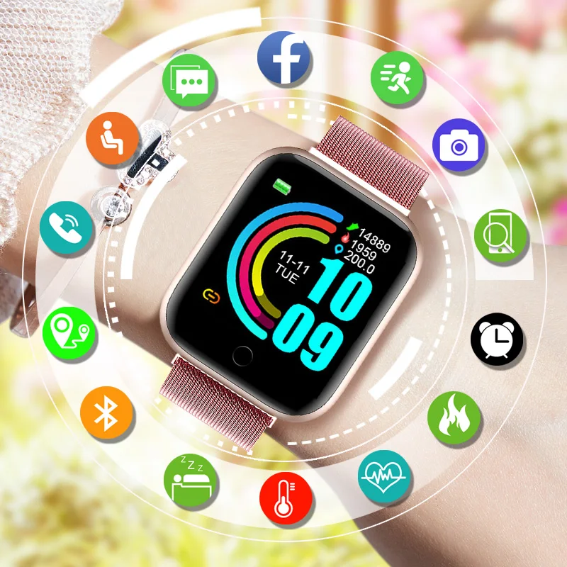 Fashion Smart Watch Women 2020 Smartwatch Men Kids Sport Wrist Watch Fitness Bracelet Tracker Heart Rate Monitor for Android IOS 1
