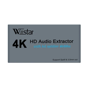 

Hdmi Extractor Splitter Hdmi 1x2 Digital To Analog Spdif 3.5Mm Out Audio Hdmi2Hdmi 4K60HZ 1080P