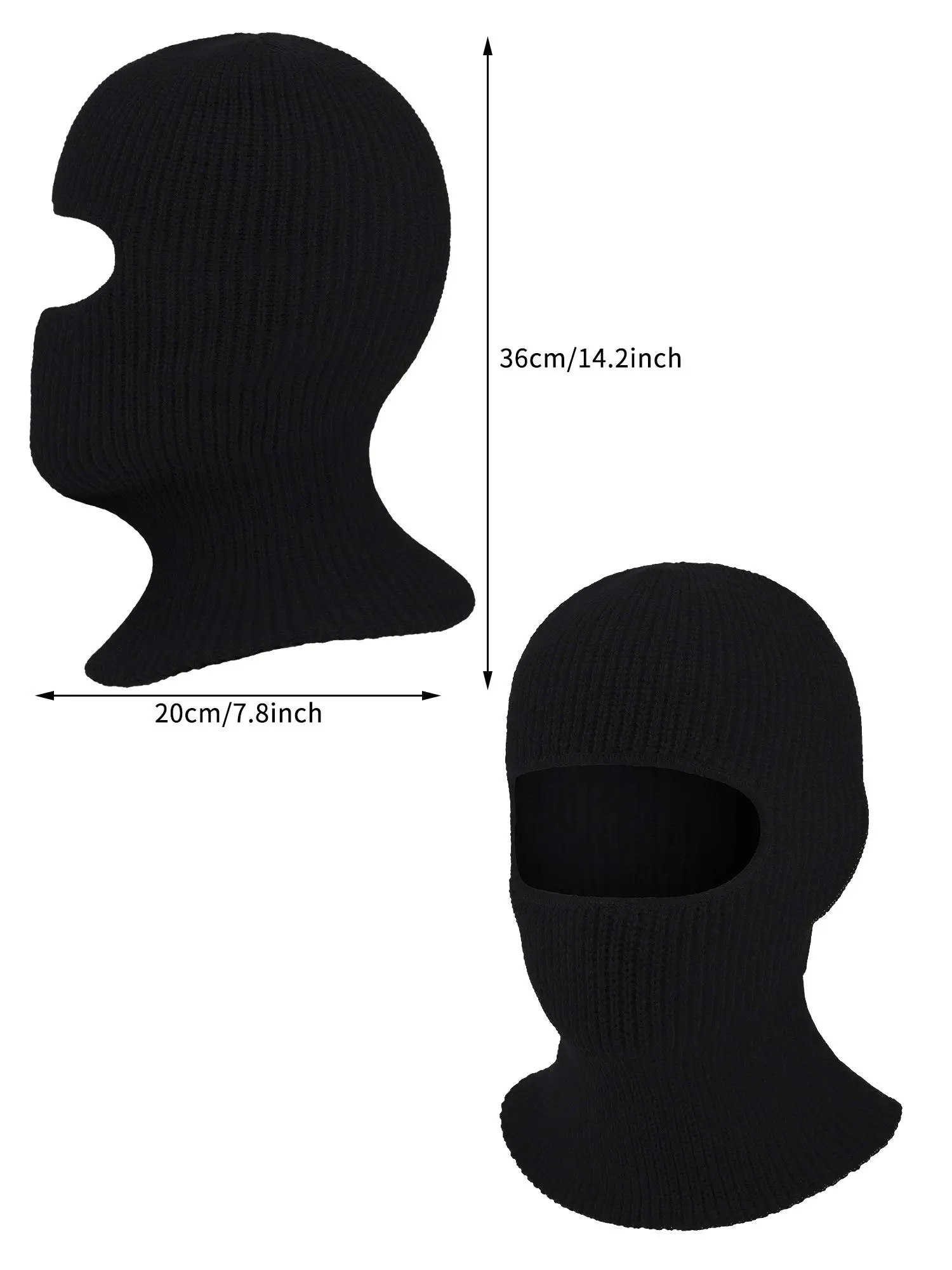 1-Hole Ski Mask Knitted Hat Face Cover Winter Warm Balaclava Bonnet Outdoor Sports Beanies Funny Party Riding Cap winter cap for men