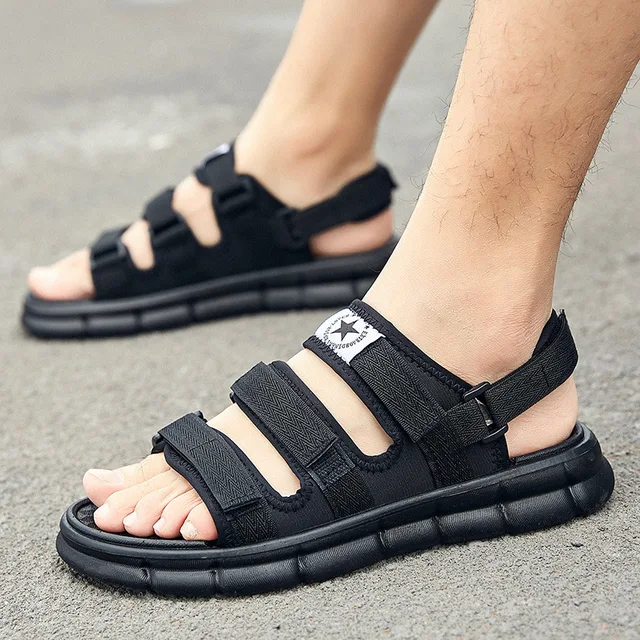 Sandalias transpirables para hombre, de playa de fondo suave, a moda, para estudiantes, para verano - AliExpress