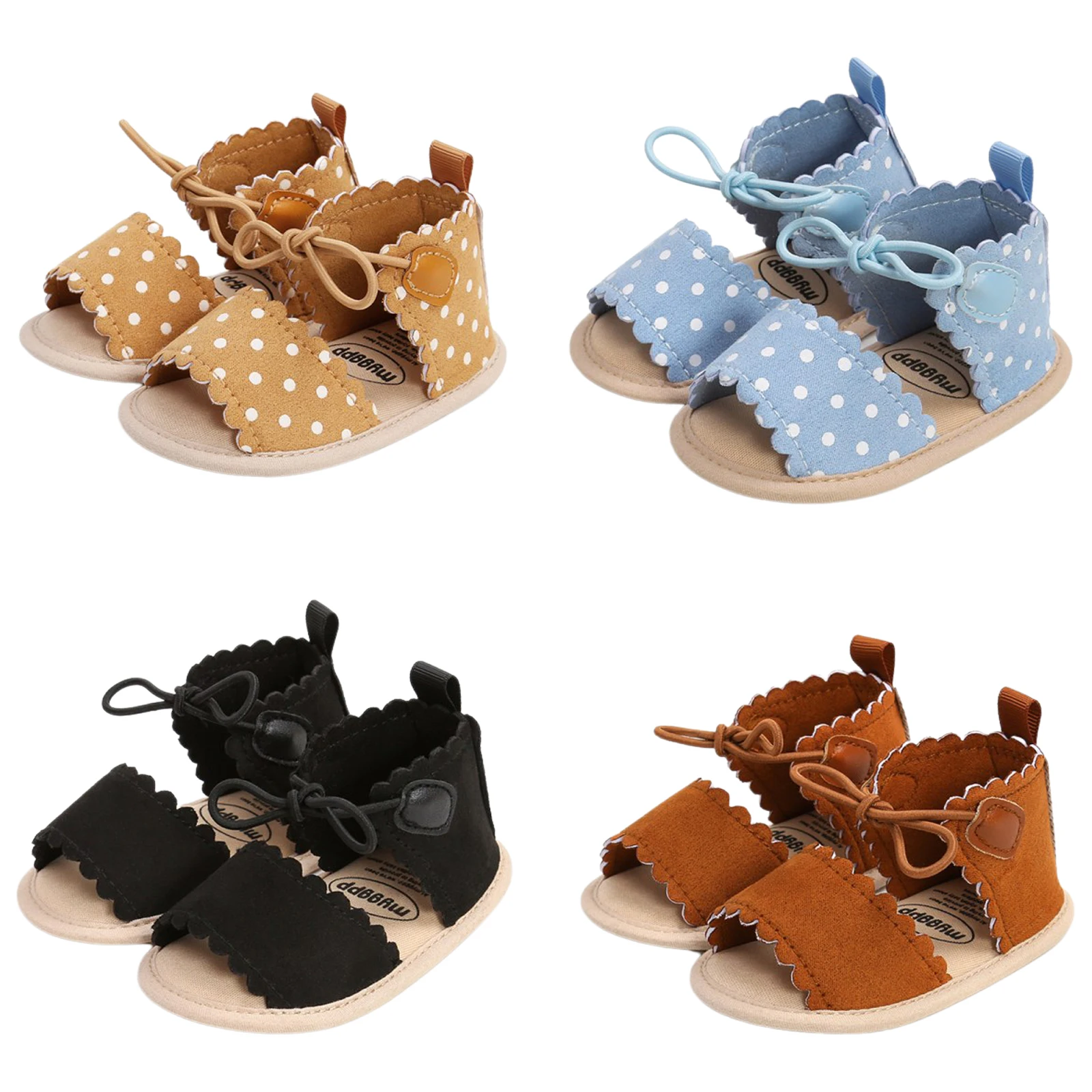 0-18M Newborn Baby Girls Bow Polka Dot Sandals Party Princess Sandals Summer Beach Shoes Infant Baby Girl Shoes