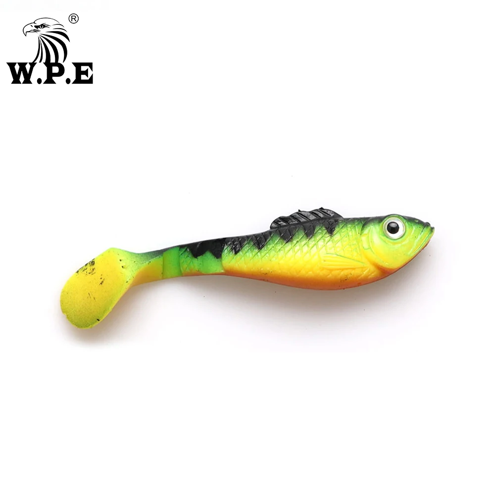 W.P.E 5pcs/pack 80mm Soft Lure Swimbaits 3D eyes Bionic Fishing