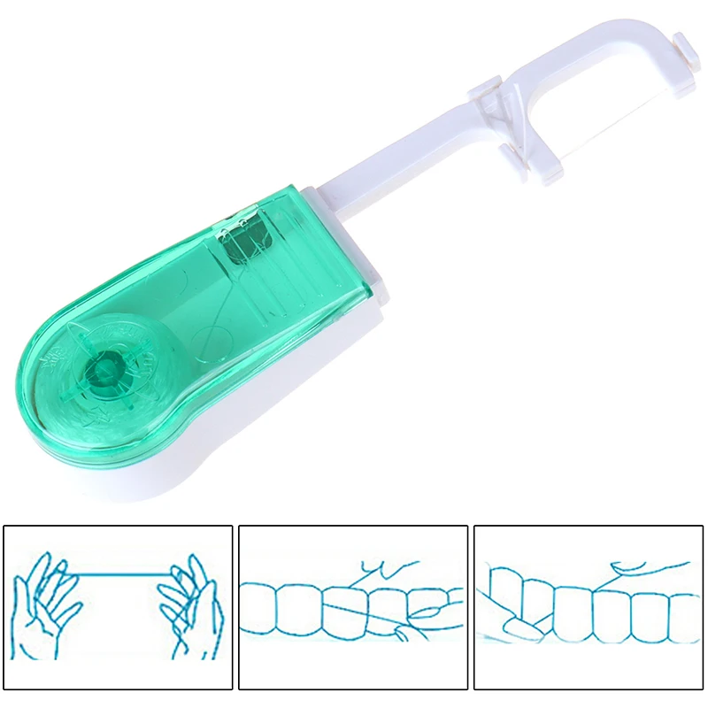 NEW 30 Meters Dental For Flosser Interdental Brush Wire Built-in Spool Wax Replacement Wire Dental Floss Toothpicks