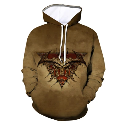 Модная Осенняя мужская 3D Толстовка Diablo 3 RPG с рисунком игры, толстовка унисекс, кофта для бега, повседневная одежда, большие размеры