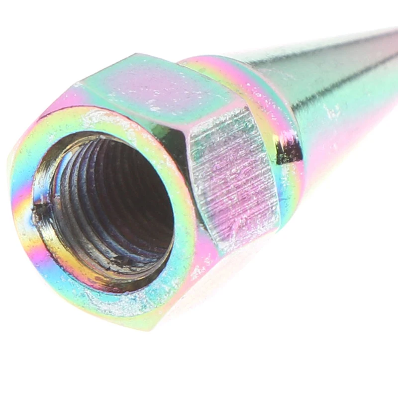 2pcs Valve Caps Colorful Aluminum Bike Car Tyre Air Port Cover Cycling Truck Wheel Valves Cover Cone Style Bicycle Accessories