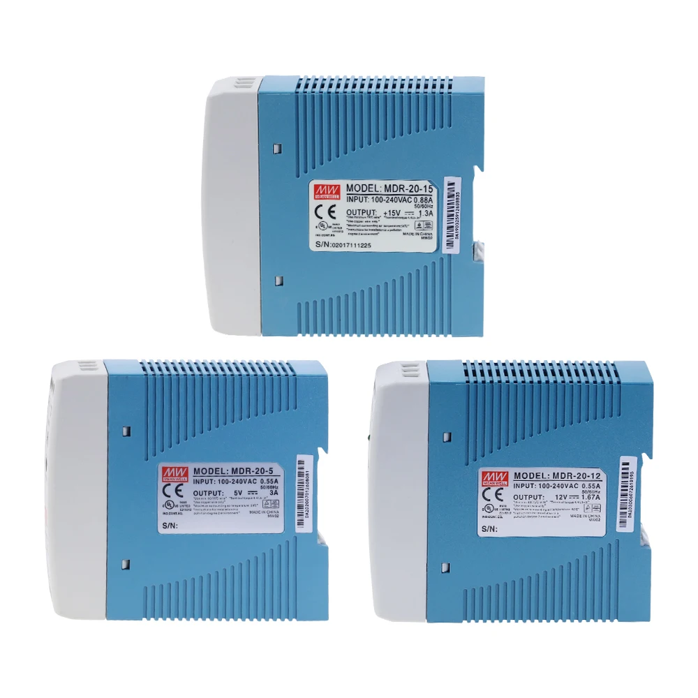 MDR 20 20W одиночный выход 5V 12V 15V 24V Din Rail импульсный источник питания AC/DC|Импульсный