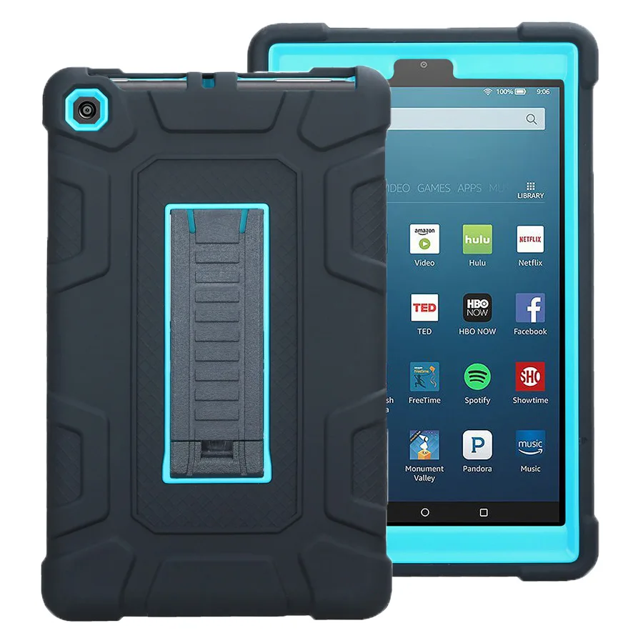 Детский безопасный противоударный бронированный чехол для Amazon Kindle Fire HD 8 HD8 8,0 дюймов силиконовый защитный чехол для планшета+ пленка+ ручка