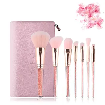 

7pcs Diamond Crystal Makeup Brushes Set Foundation Blending Powder Eye Face Beauty Tool Kit T4MB