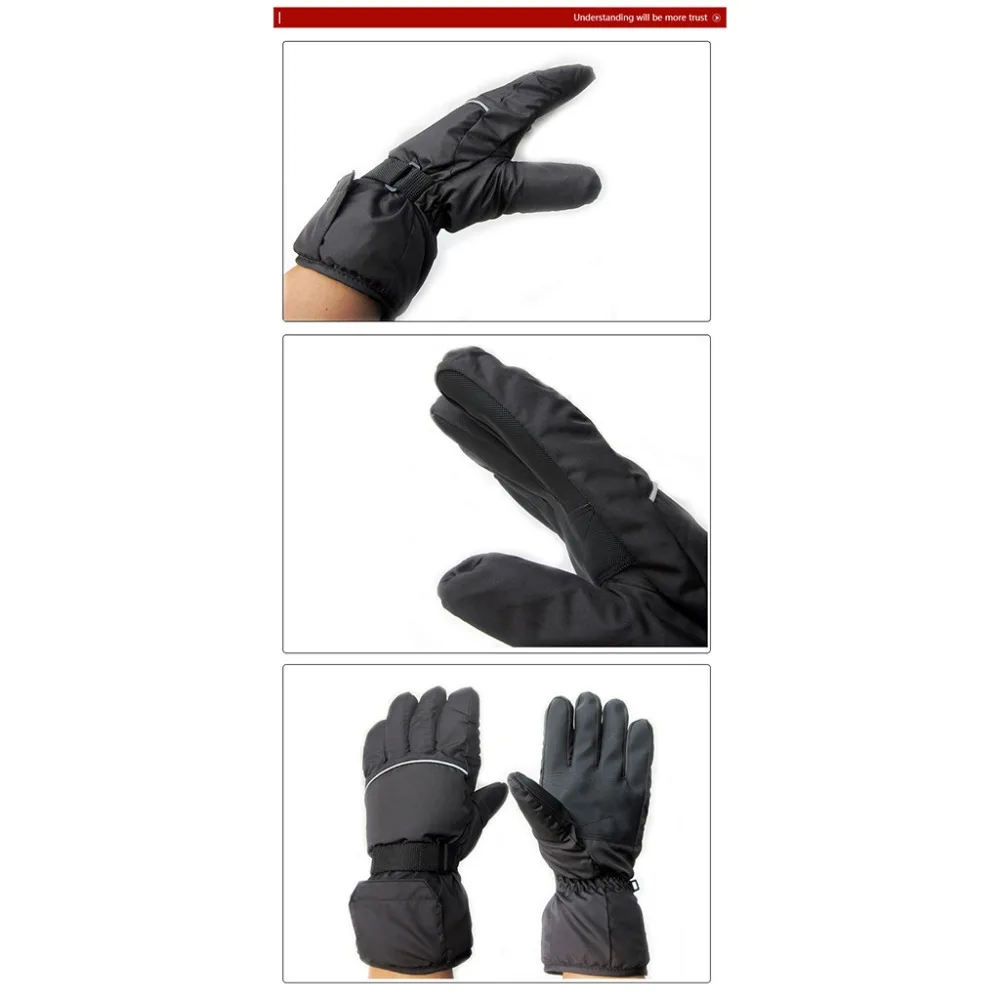 Windproof Ski Heating Gloves 4.5V Heated Polyester Motorcycle Gloves Warm & Safe (First Gear) #3B06 (9)