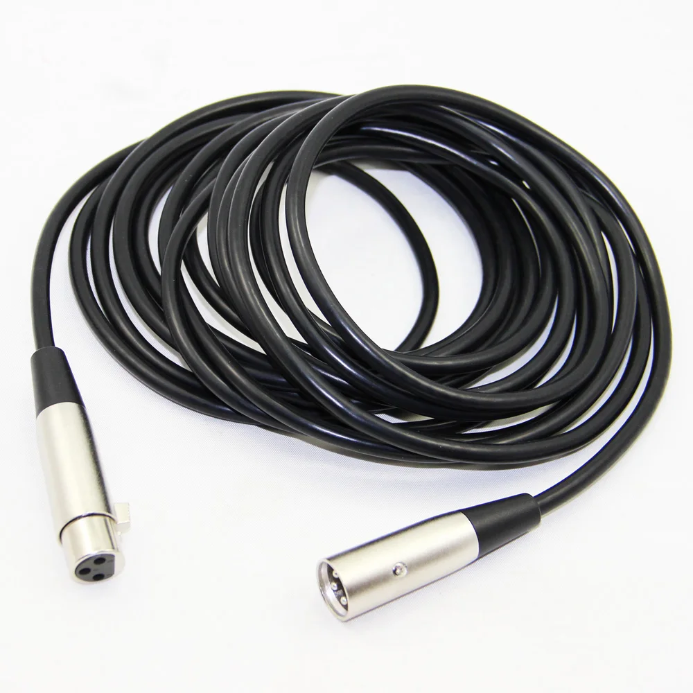 Bochara 3pin XLR кабель штекер Гнездо Двойной экранирующий аудио для микрофона микшера 1
