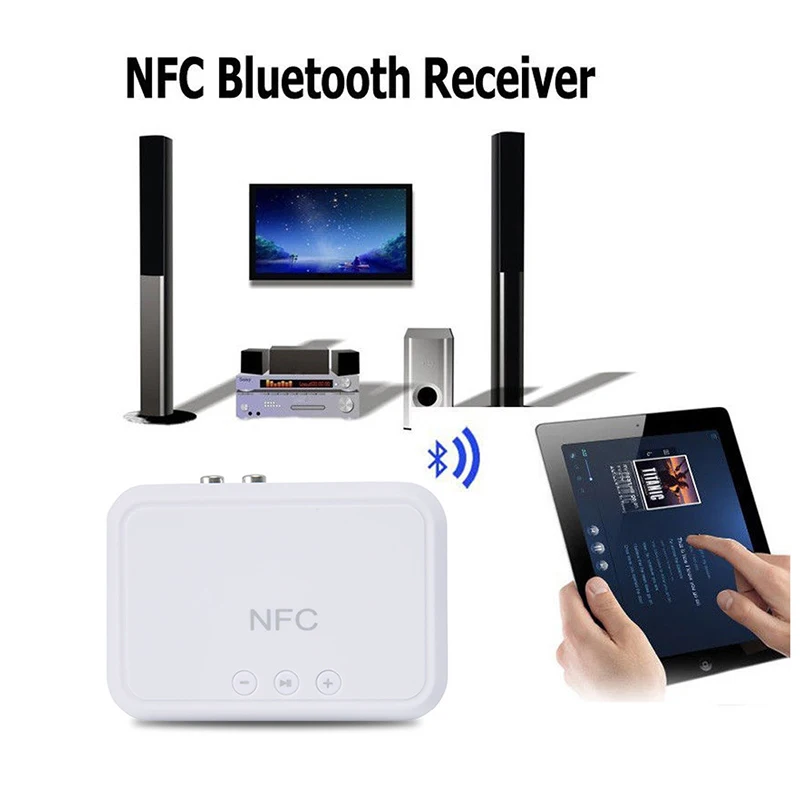 Bluetooth 4,1 приемник NFC USB диск музыка чтение стерео беспроводной адаптер 3,5 мм AUX RCA Автомобильный Динамик Bluetooth аудио приемник
