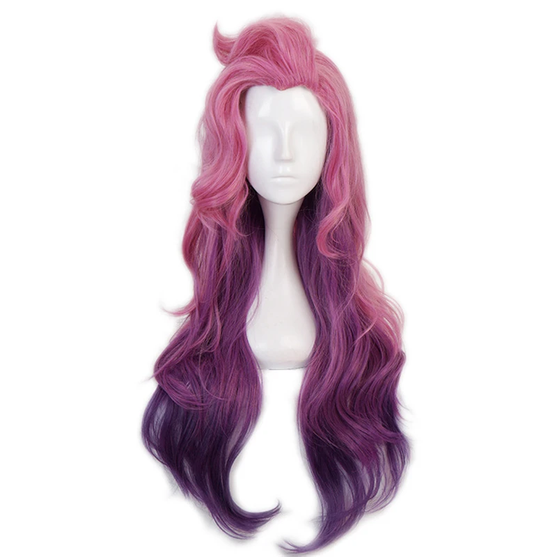 

Game LOL Seraphine Cosplay Wig KDA Cosplay Loose Wave Straight Pink Mixed Purple Heat Resistant Synthetic Hair Wigs
