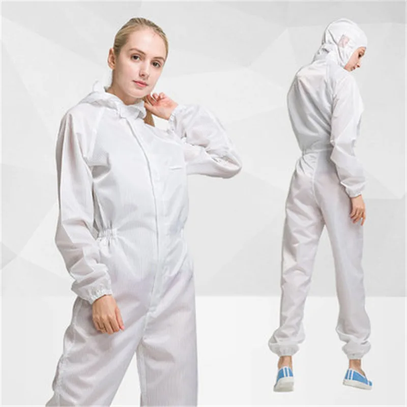 Anti-static mesh jumpsuit with pocket 0.5 hooded jumpsuit and three-body jumpsuit Factory garden botanical garden flower market
