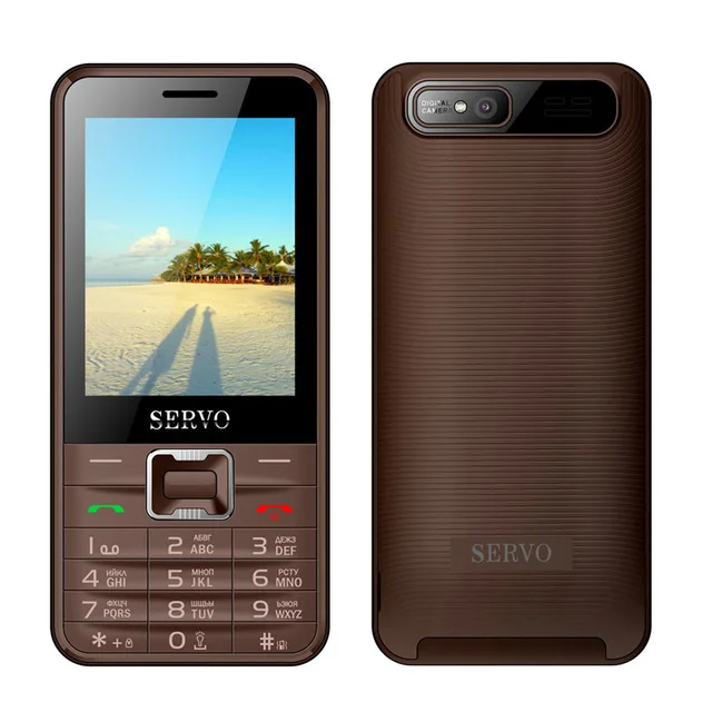 SERVO V8100 телефон с Quad SIM 4 sim-карты 4 ожидания Bluetooth фонарик 2,8 дюймов дешевый сотовый телефон - Цвет: Коричневый