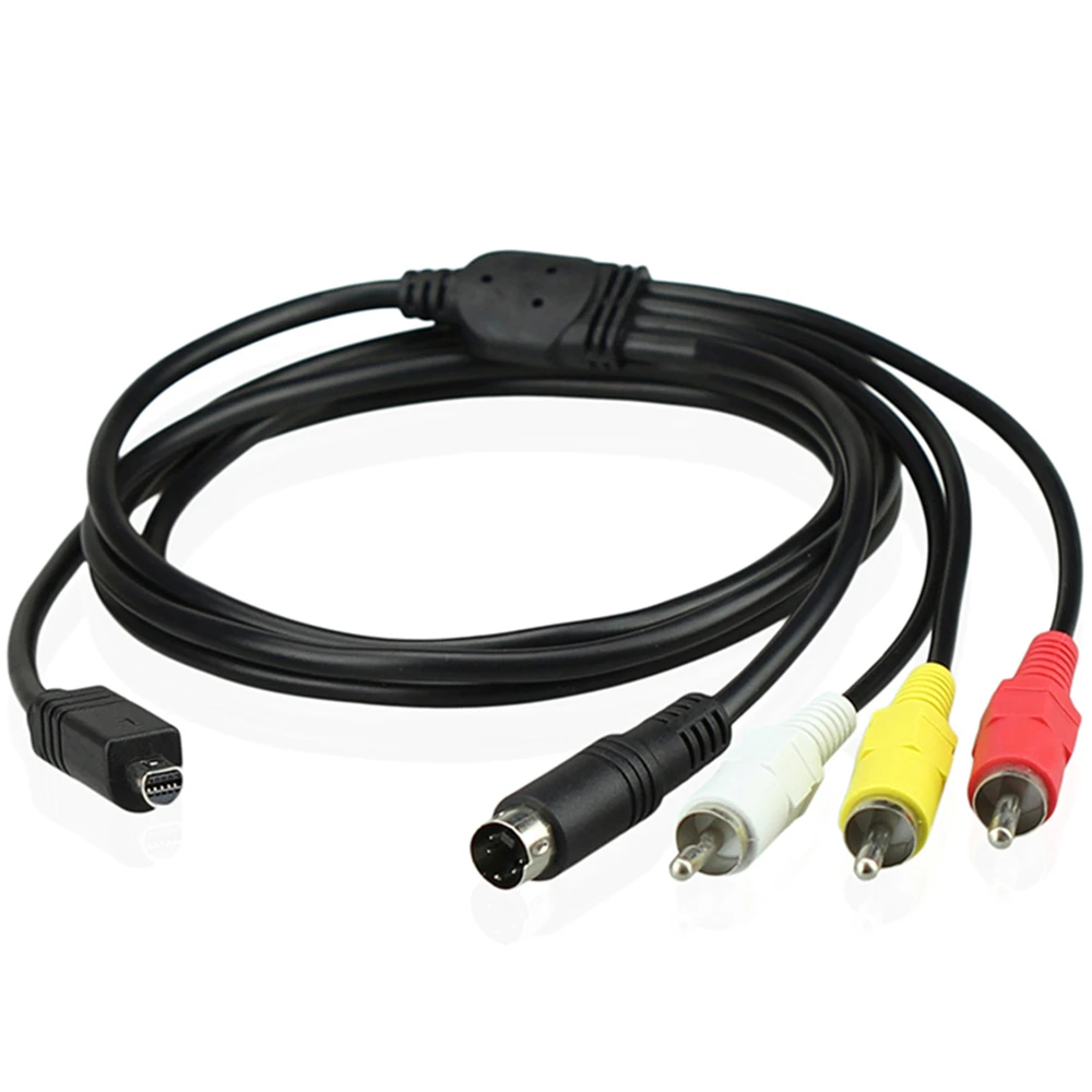 Мультиголовочные av-кабель для sony Handycam цифровой Камера VMC-15FS A/V жильный кабель 10-контактный DVI для подключения DV 3 RCA S-Video