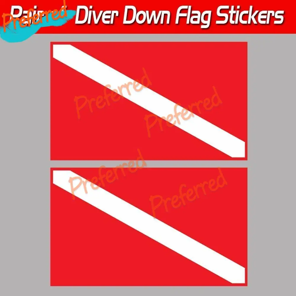 Diving Watch Down Scuba Sticker Decalcomania Travel Flag Cassetta Degli Attrezzi Laminata Fustellata