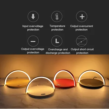 

Newly Sale LED Desk Lamp with Qi Fast Wireless Charger USB Chargeable Table Bedside Light Portable I88 #1