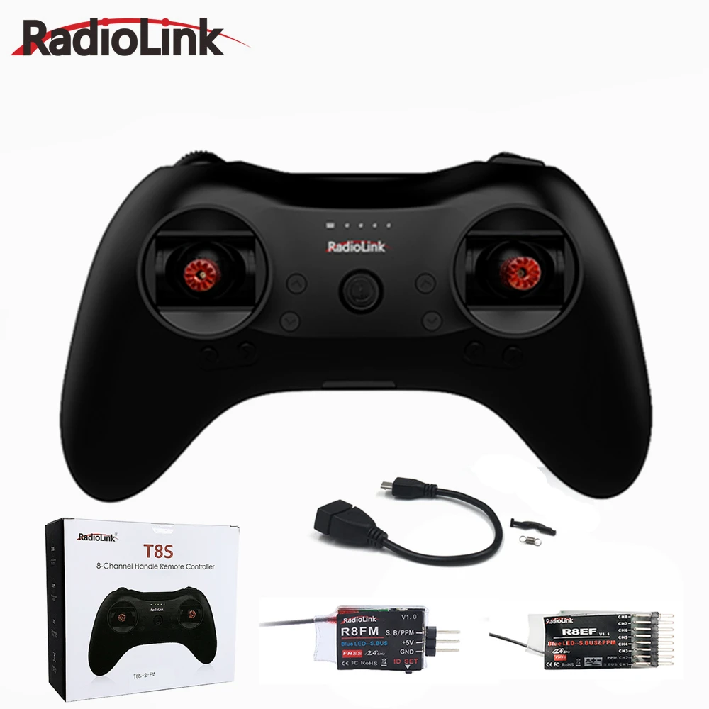 

Radiolink T8S FHSS 8CH RC Transmitter with R8FM R8EF 2.4GHz Receiver Support S-BUS PPM Handle Controller for RC Drone Boat Car