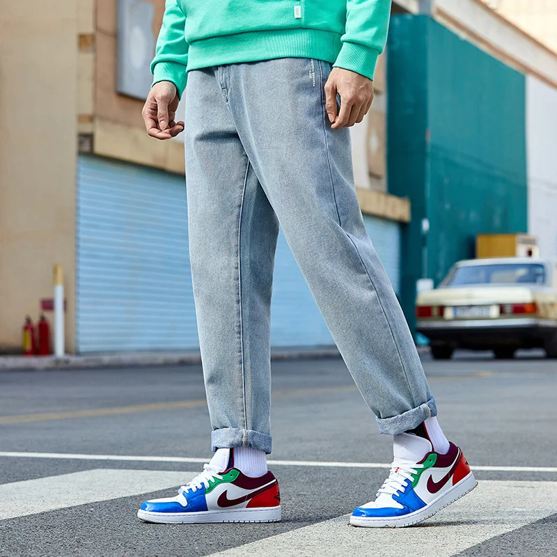 Pantaloni in Denim SEMIR uomo pantaloni larghi a cono piccolo gamba dritta  uomo pantaloni alla moda di marca cotone 2021 primavera nuovo - AliExpress  Men's Clothing