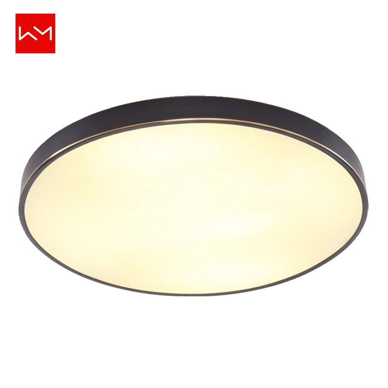 

WANMING LED Dimmable Modern Simple Thin Ceiling Lamps Flush Mount Full Copper Lights Round Ultra Slim Design for Kitchen Office