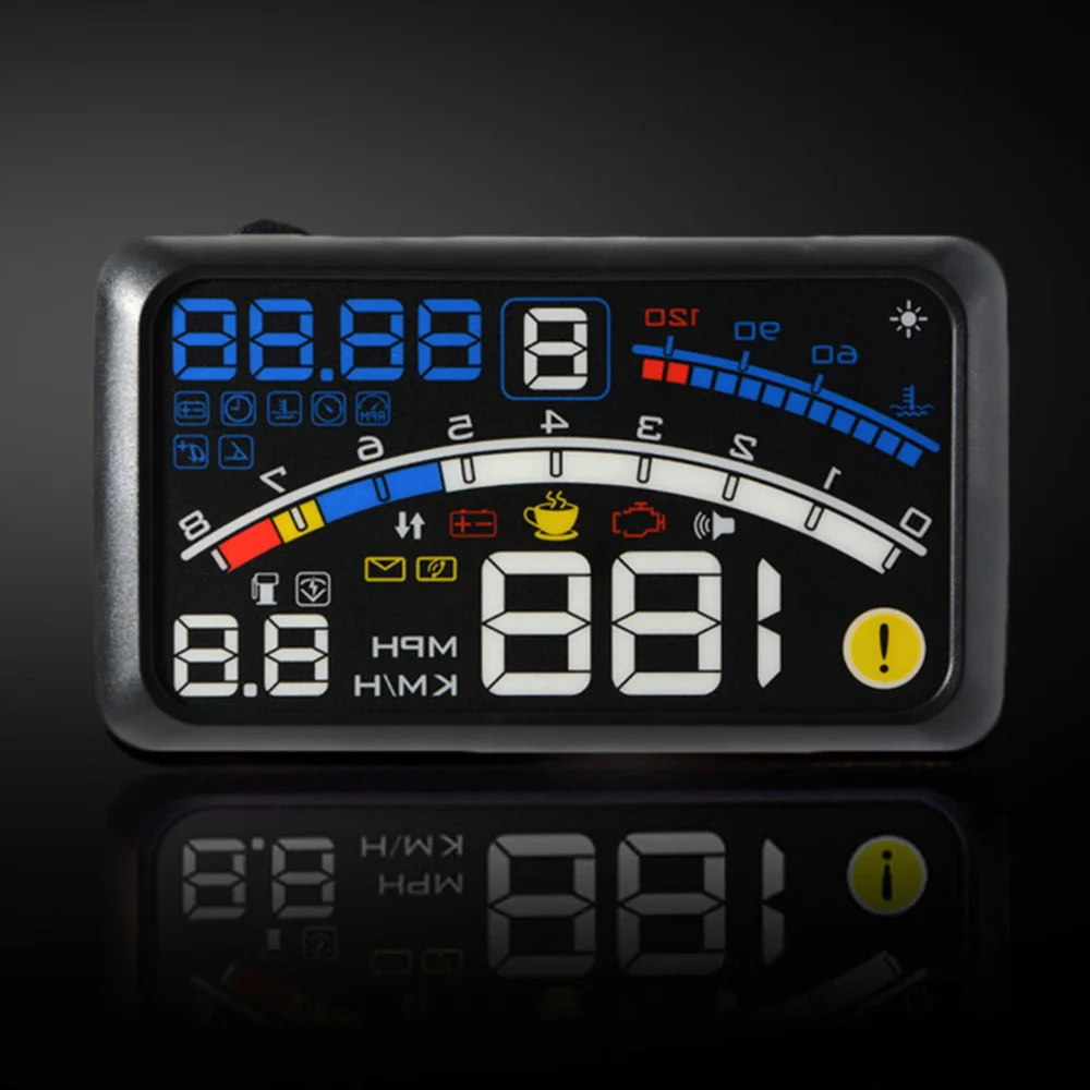 5,5 ''Универсальный Автомобильный gps HUD цифровой дисплей OBD2 Dash экран сигнализации скорости