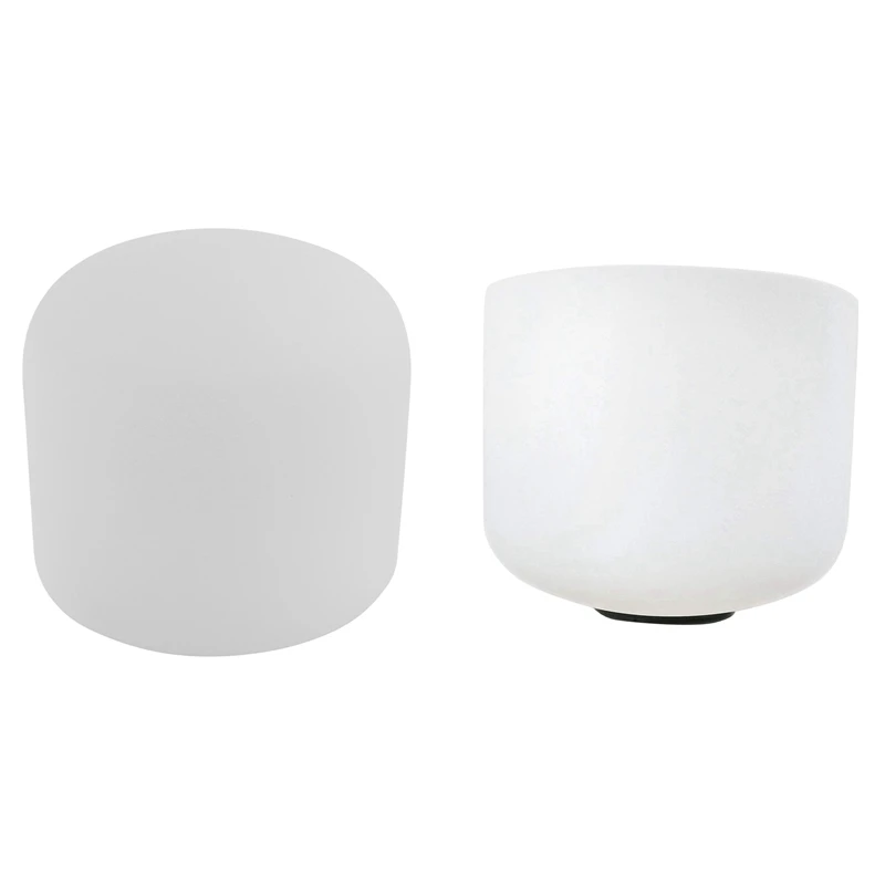 2set 8 Inch 432hz Singing Bowl Sound Chakra Quartz Crystal Meditation