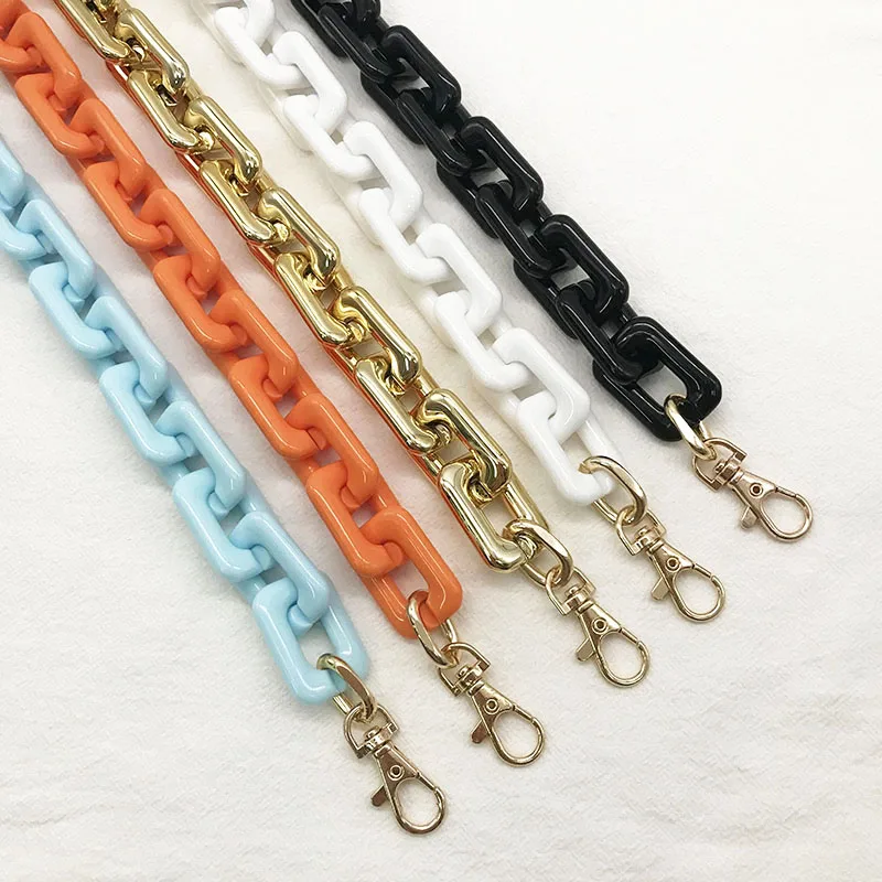New Detachable Replacement Handbag Straps Acrylic Resin Chains Fashion Colorful Bag accessories For Women Shoulder Bags