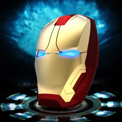 CHYI iron man Беспроводная Бесшумная компьютерная мышь 2,4 ГГц эргономичный оптический геймер Mause с ковриком для мыши для ноутбука Marvel Lover