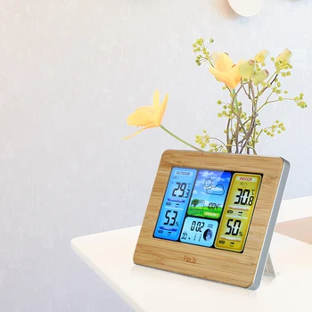 

USB/Battery Operated Wireless Color LCD Weather Station Alarm Clock Thermometer Hygrometer Barometer Digital Alarm Clock