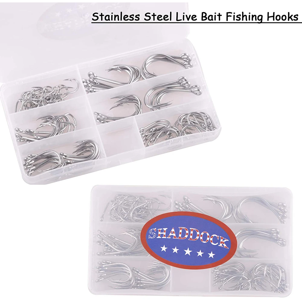 85Pcs/Box 9260 Stainless Steel Fishing Hooks Sharp Sport Circle Live Bait  Carp Fishing Hooks Saltwater Fishing Tackle