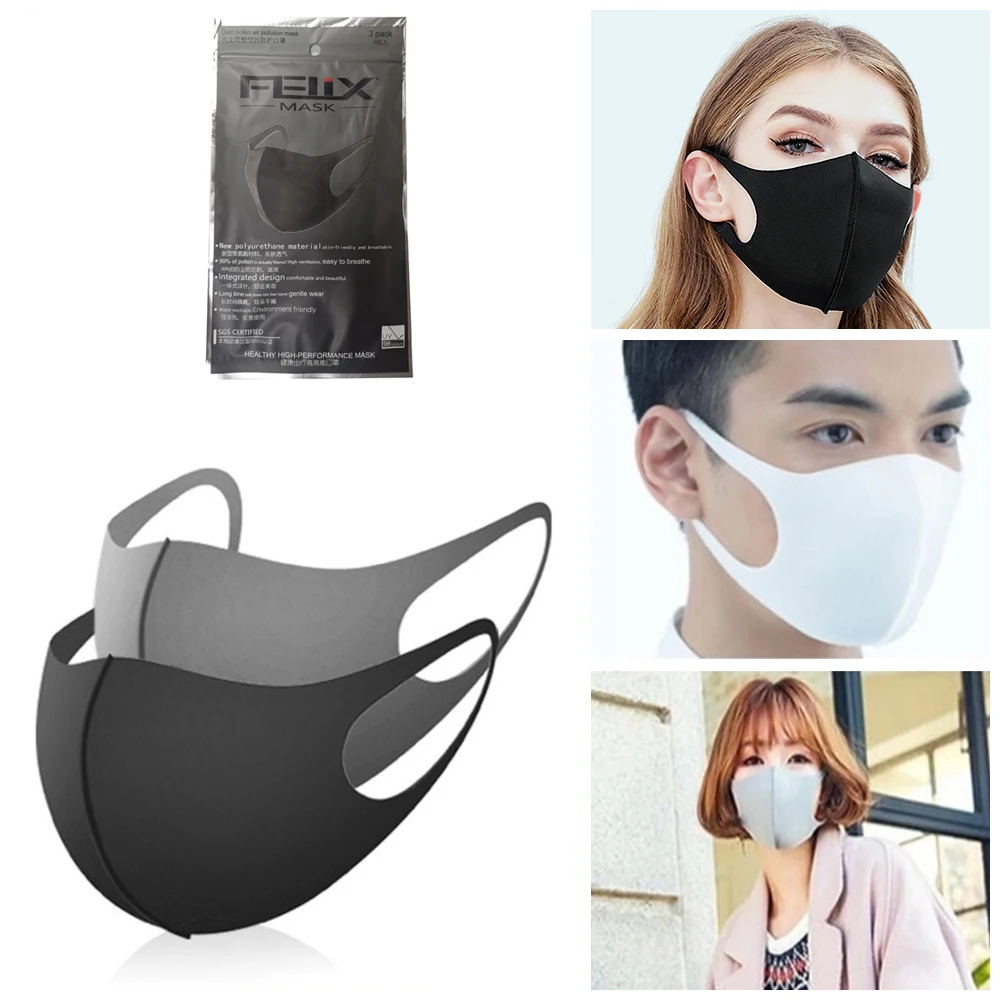 

50pc Cotton Dustproof Face Mask Unisex Korean Style Outdoor Cycling Anti-dust Cotton Protective Cover Reusable Masks