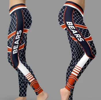 

New Fashion Plus Size CHICAGO Sport Leggings 3d Printed GYM Fitness Yoga Pants BEARS Workout Tight Trouser