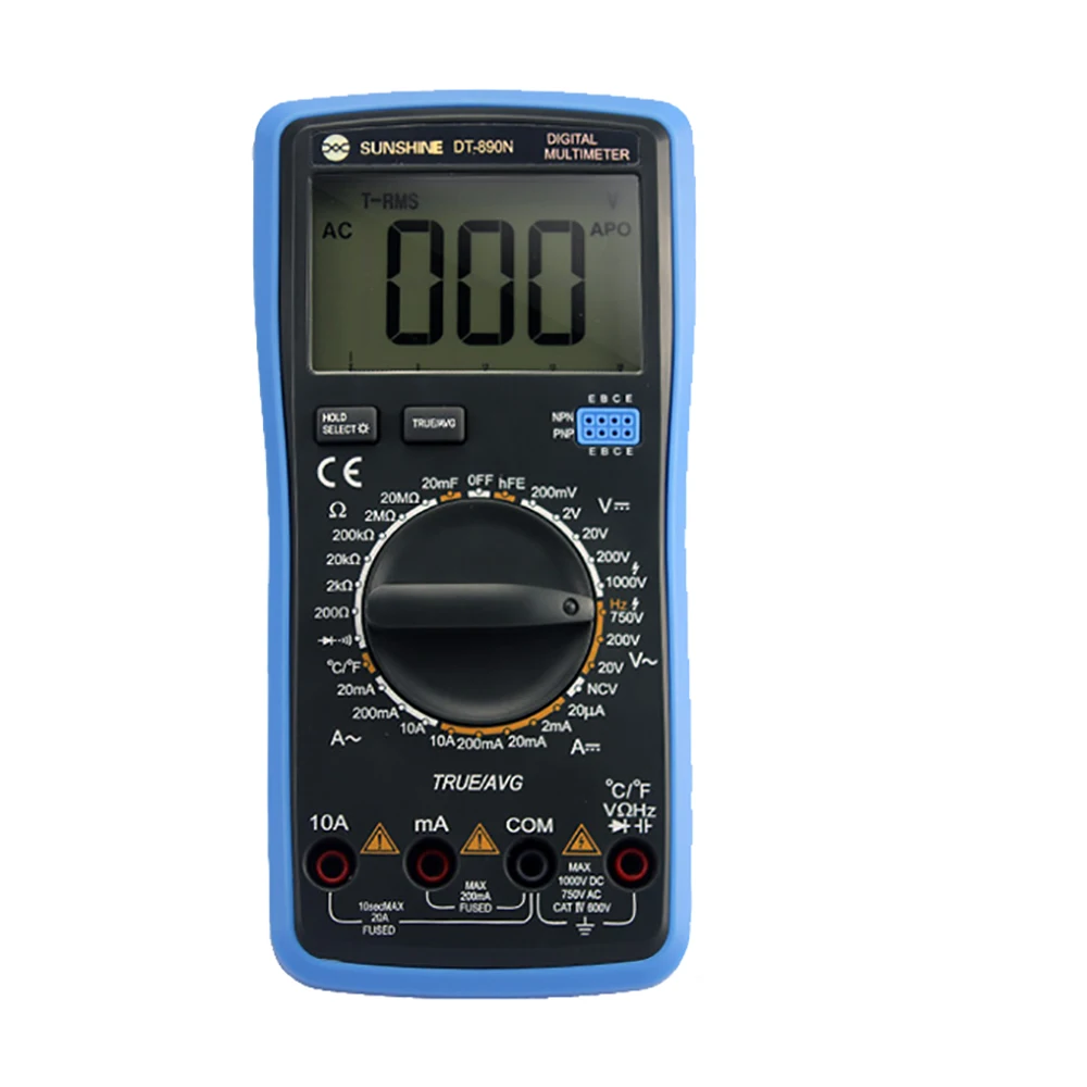 

Digital Multimeter SUNSHINE DT-890N High Precision Automatic Range Multimeter Precision and Stable Tester