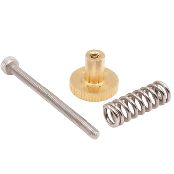 

4 Kits Accessories Screw Knob Durable 3D Printer Mini Leveling Spring Component Set Portable Parts Eco Friendly Stainless Steel