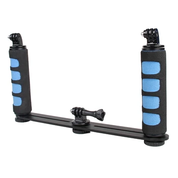 

New Dual Handheld Frame Stabilizer Bracket for Gopro2/3/4/5 Camera Brackets and All LED Video Light Camcorder