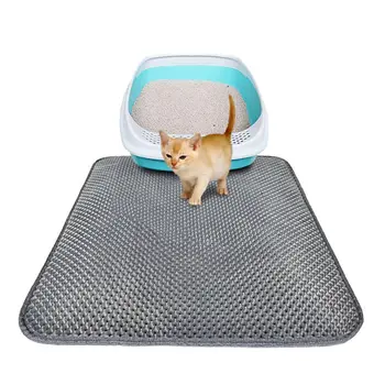 

Waterproof Pet Cat Litter Mat EVA Double Layer Cat Litter Trapping Pet Litter Cat Mat Clean Pad Products For Cats Mats #s1S