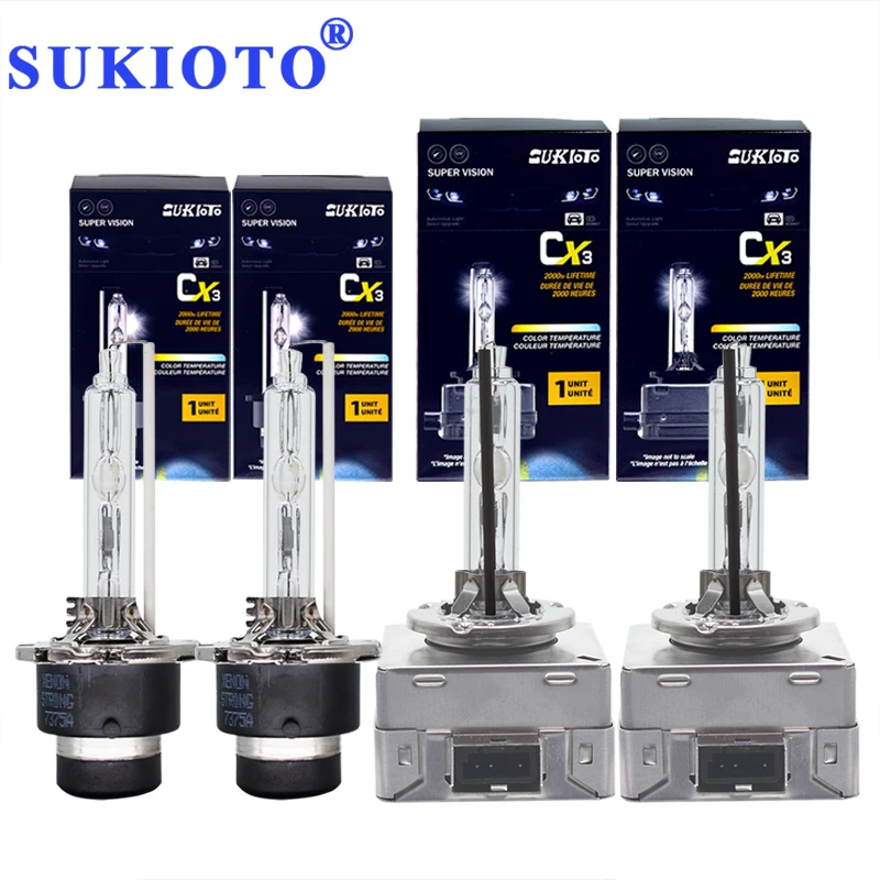 SUKIOTO High Quality D Series Metal Claw 35W55W Xenon Lamp Bulbs D3S 6000K D1S 5000K D2S 4300K D4S 8000K Auto Headlamp Light