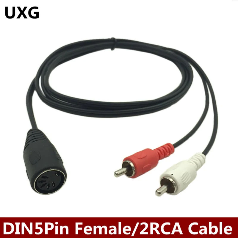 Din Fêmea para Rca Macho Plug Cabo de Áudio Pinos Amp Grau Profissional Bang & Olufsen Naim Quad Stereo Systems