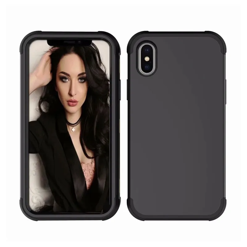 Для iphone 6 6S 7 8 Plus X XR XS MAX Гибридный усиленный противоударный безопасный полноразмерный Защитный чехол с 3 Слои поликарбонат+ силикон