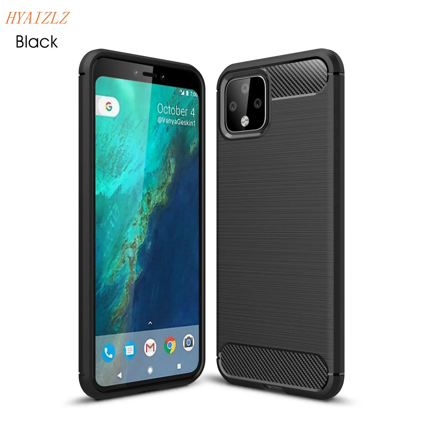 Ультратонкий чехол для Google Pixel 4 3 3a 2 XL из углеродного волокна Мягкий защитный ТПУ |
