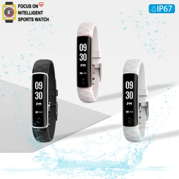 

New Smart watch men Waterproof IP68 Bracelet real-time monitor heart rate & sleeping best Couple Fitness Tracker pink fit women