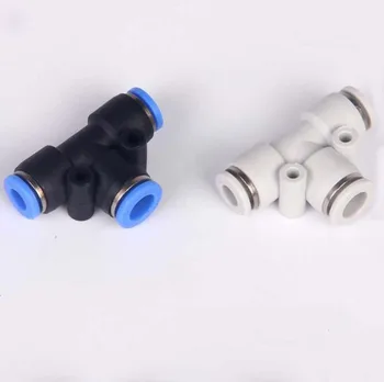 

PE-10, 10mm to 10mm union tee pneumatic plastic parts quick connector fitting