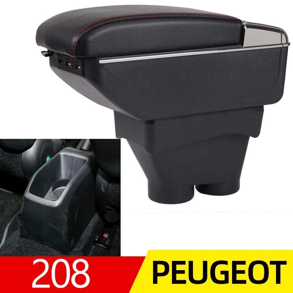 Подлокотник для Peugeot 208 Универсальная автомобильная центральная консоль