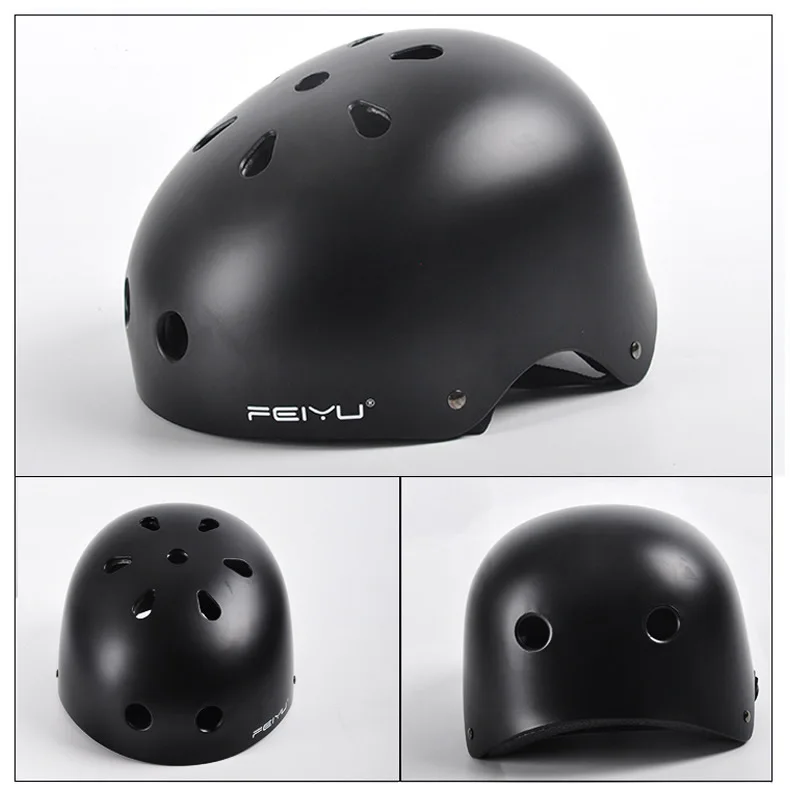 Matte Black Универсальный Детский шлем для взрослых высокой плотности EPS Capacete для X-sports Bike роликовые катания Скейтбординг Верховая езда - Цвет: Matte Black
