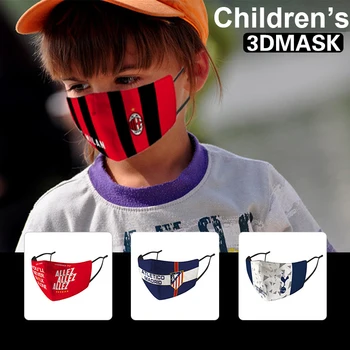 

Children's Reusable Hygiene Masks Football club mask High Grade Protective Mask Face Filter Anti Dust PM 2.5 mouth Mask